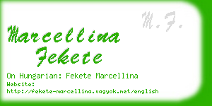 marcellina fekete business card